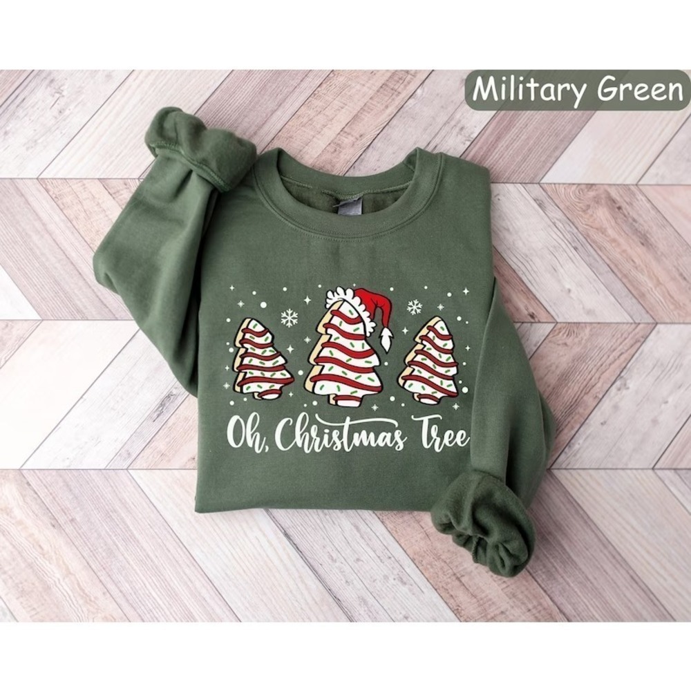 Oh Christmas Tree Sweatshirt Christmas Cake Merry Christmas Sweatshirt